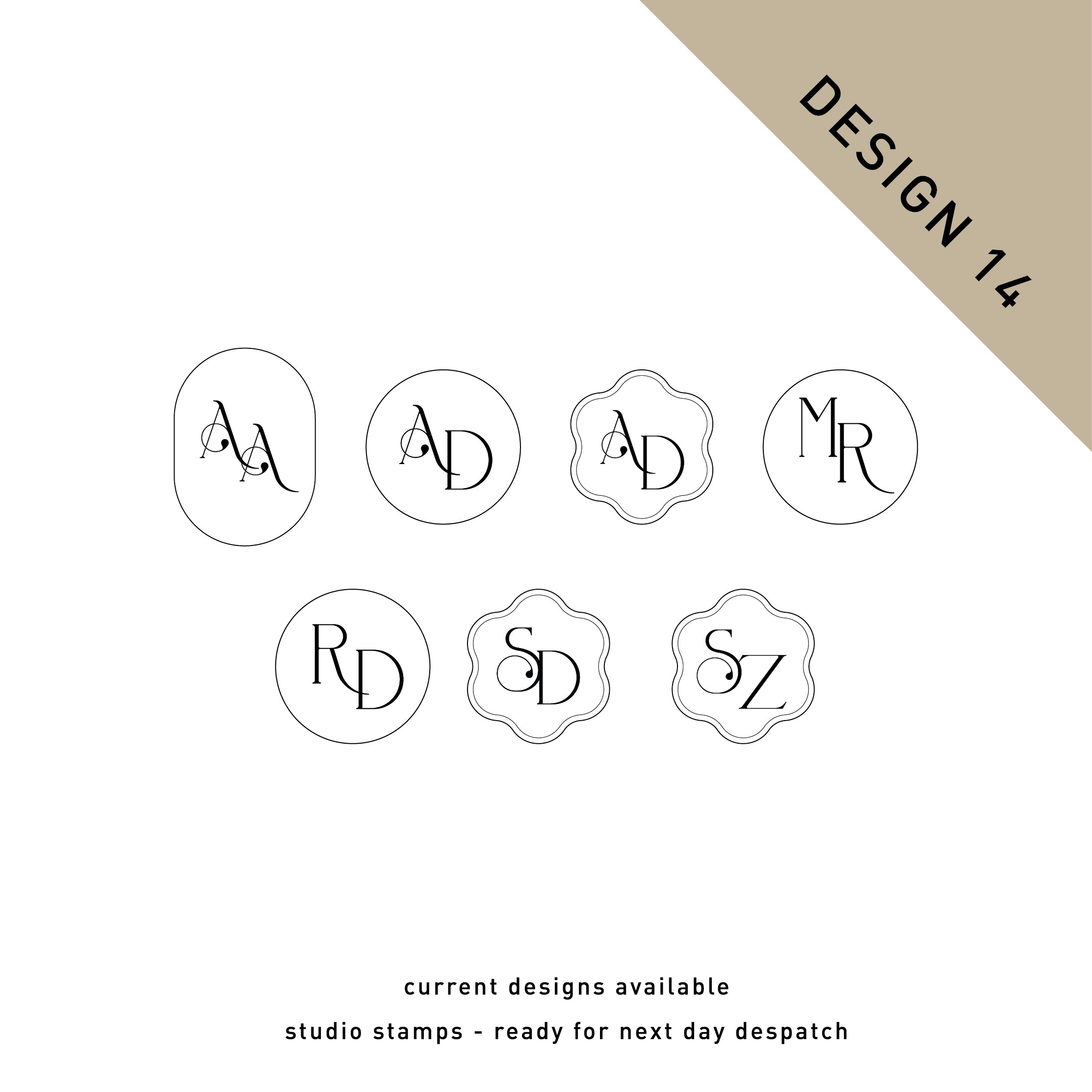 Studio Stock Custom Wax Seal Stamp  - Design 14