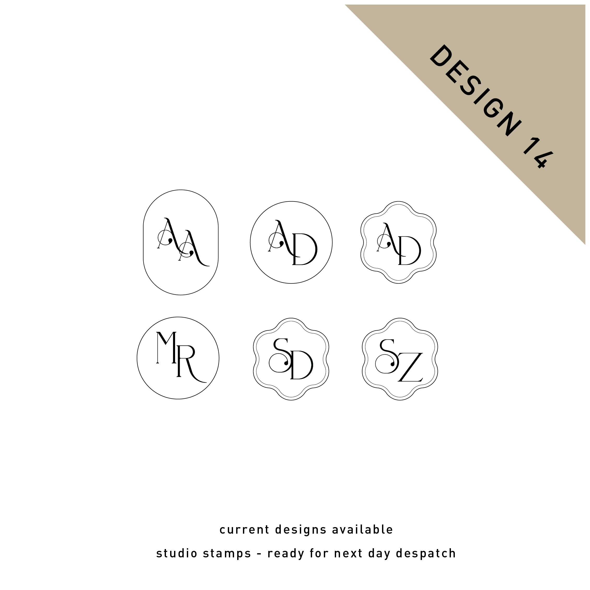 Studio Stock Custom Wax Seal Stamp  - Design 14