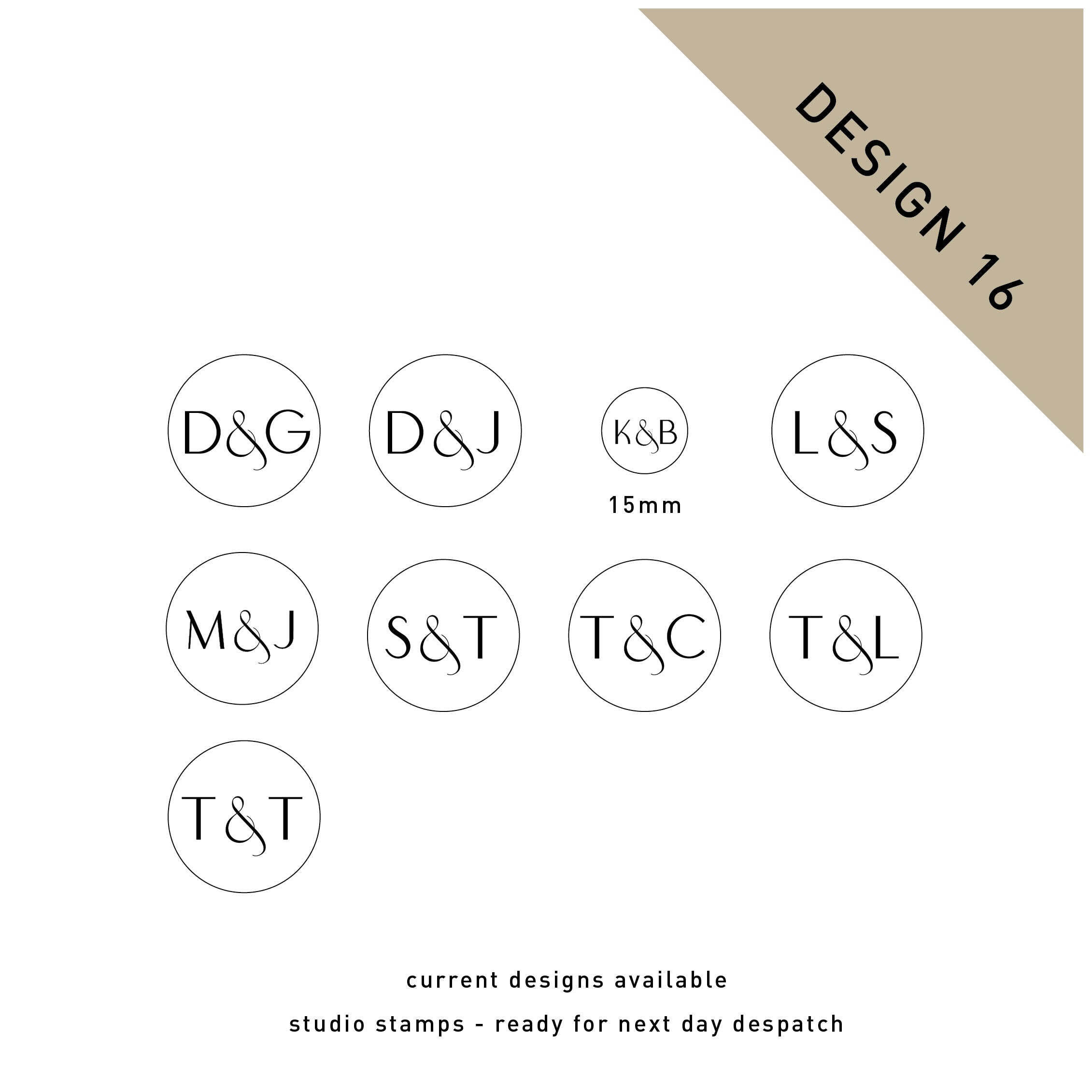 Studio Stock Custom Wax Seal Stamp  - Design 16