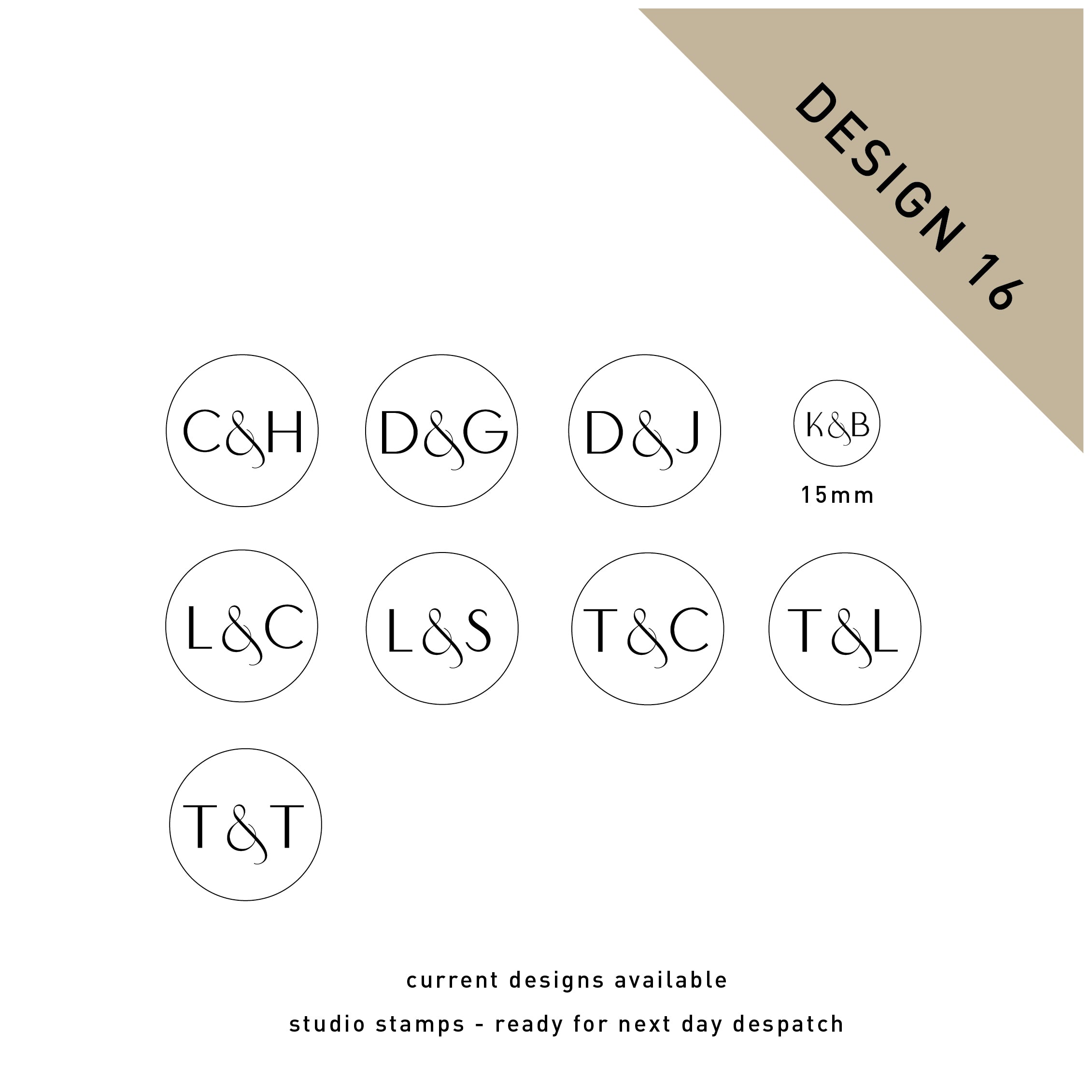 Studio Stock Custom Wax Seal Stamp  - Design 16