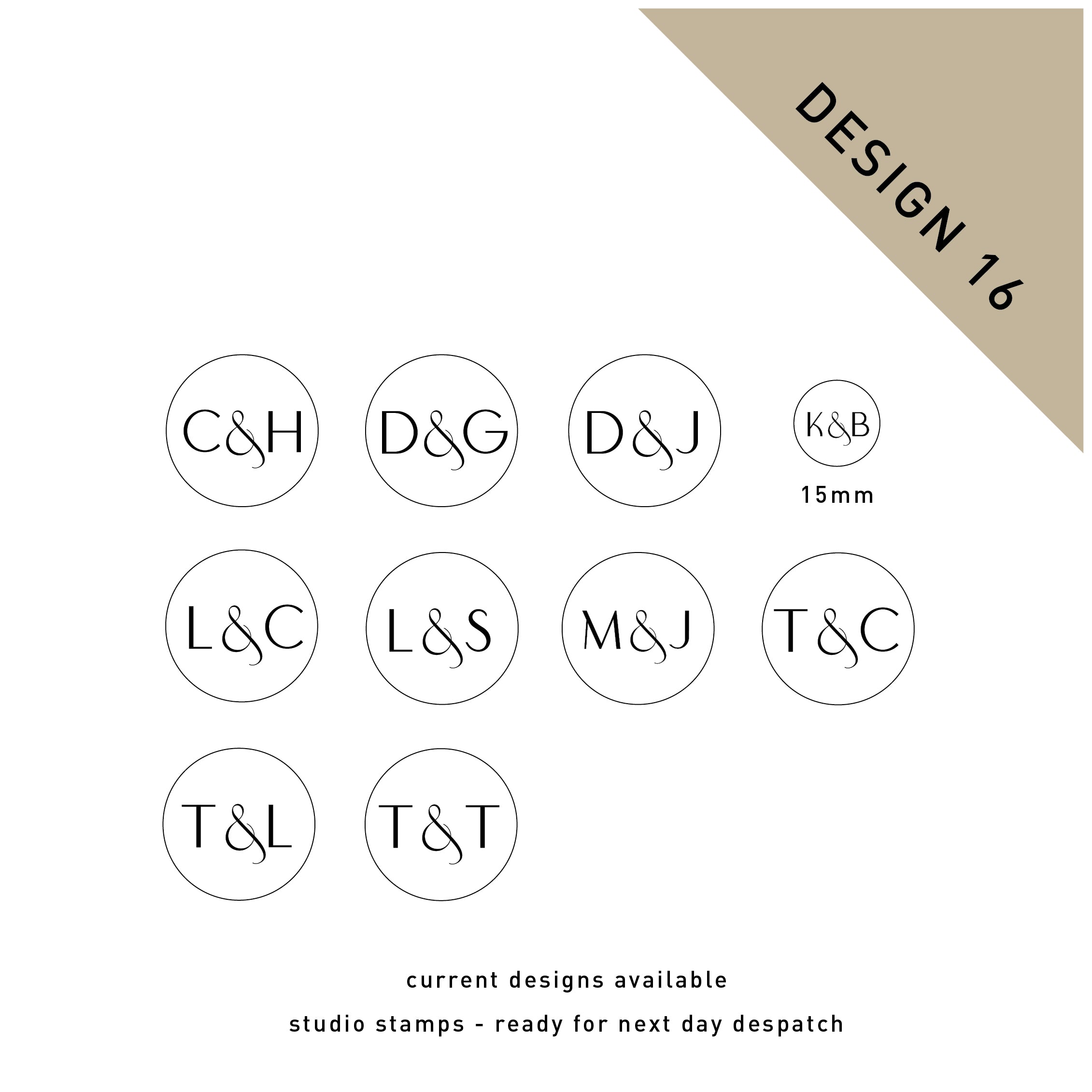 Studio Stock Custom Wax Seal Stamp  - Design 16