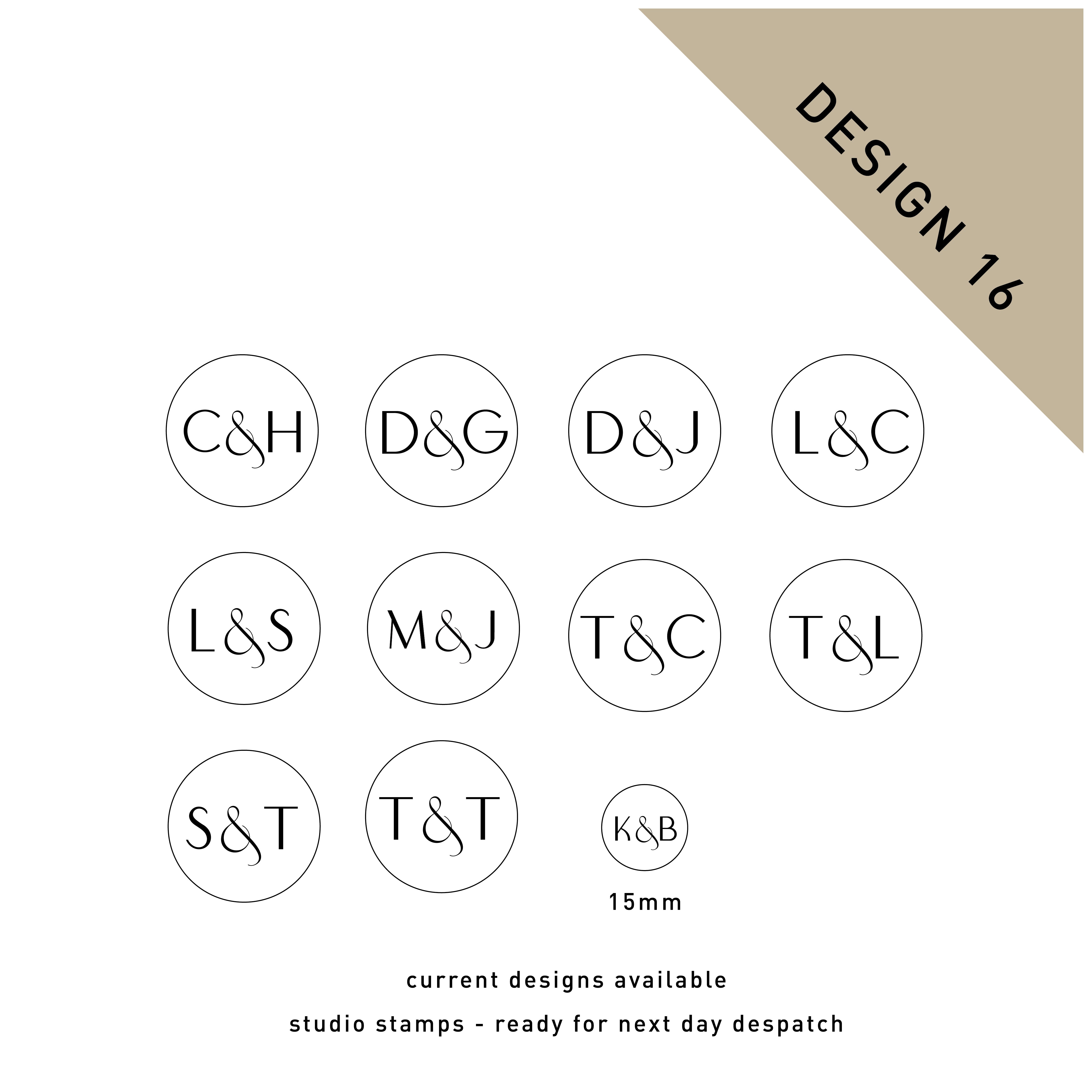Studio Stock Custom Wax Seal Stamp  - Design 16