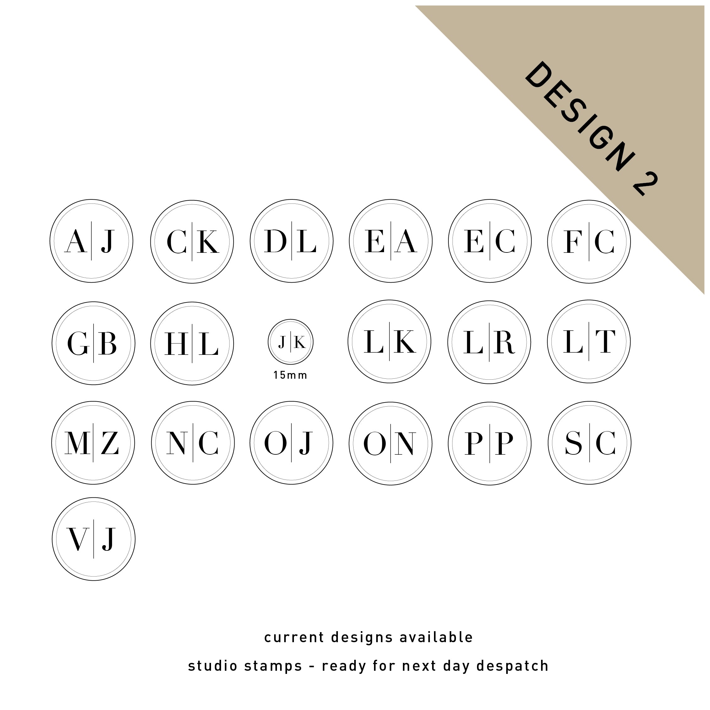 Studio Stock Custom Wax Seal Stamp - Design 2