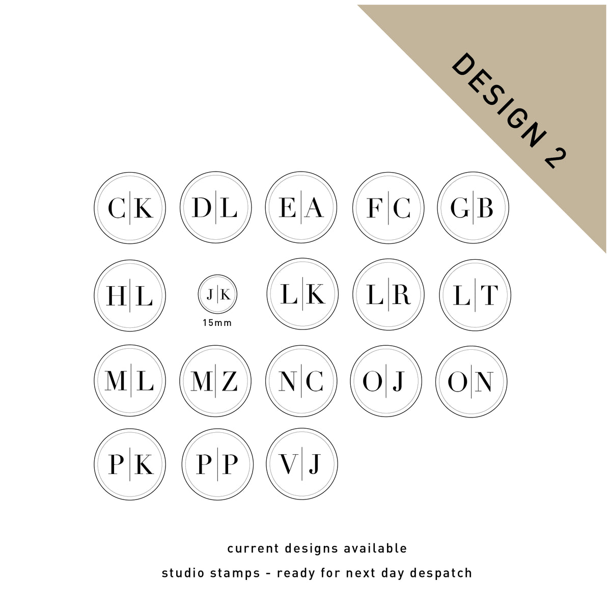 Studio Stock Custom Wax Seal Stamp - Design 2