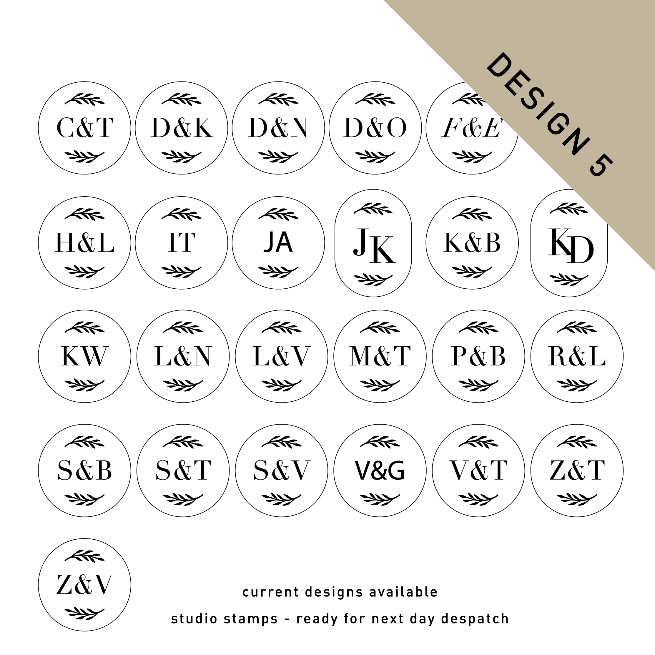 Studio Stock Custom Wax Seal Stamp  - Design 5