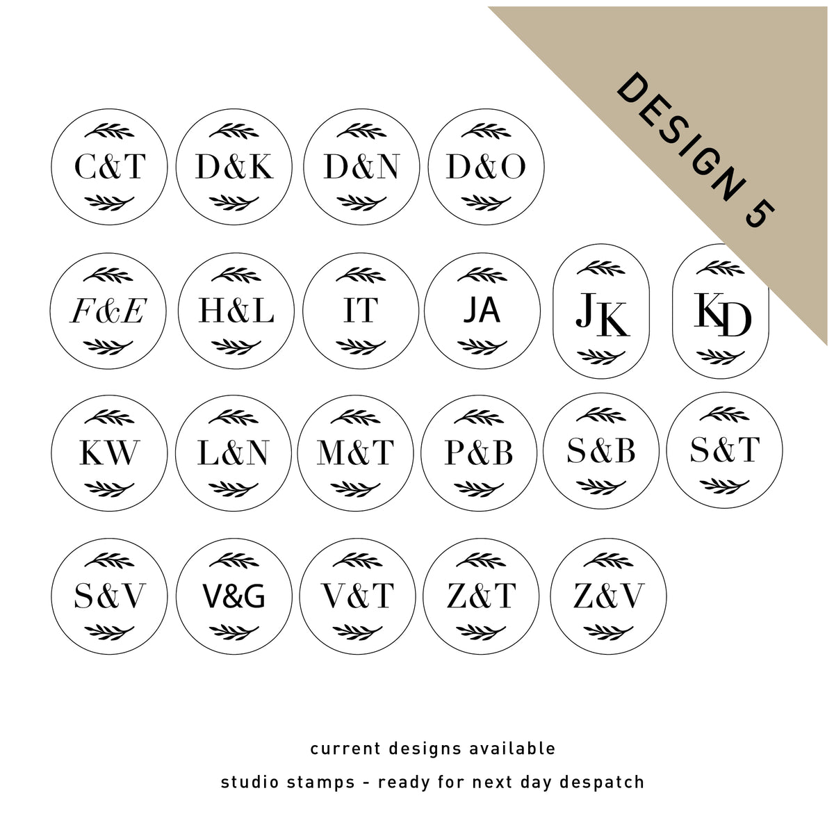 Studio Stock Custom Wax Seal Stamp  - Design 5