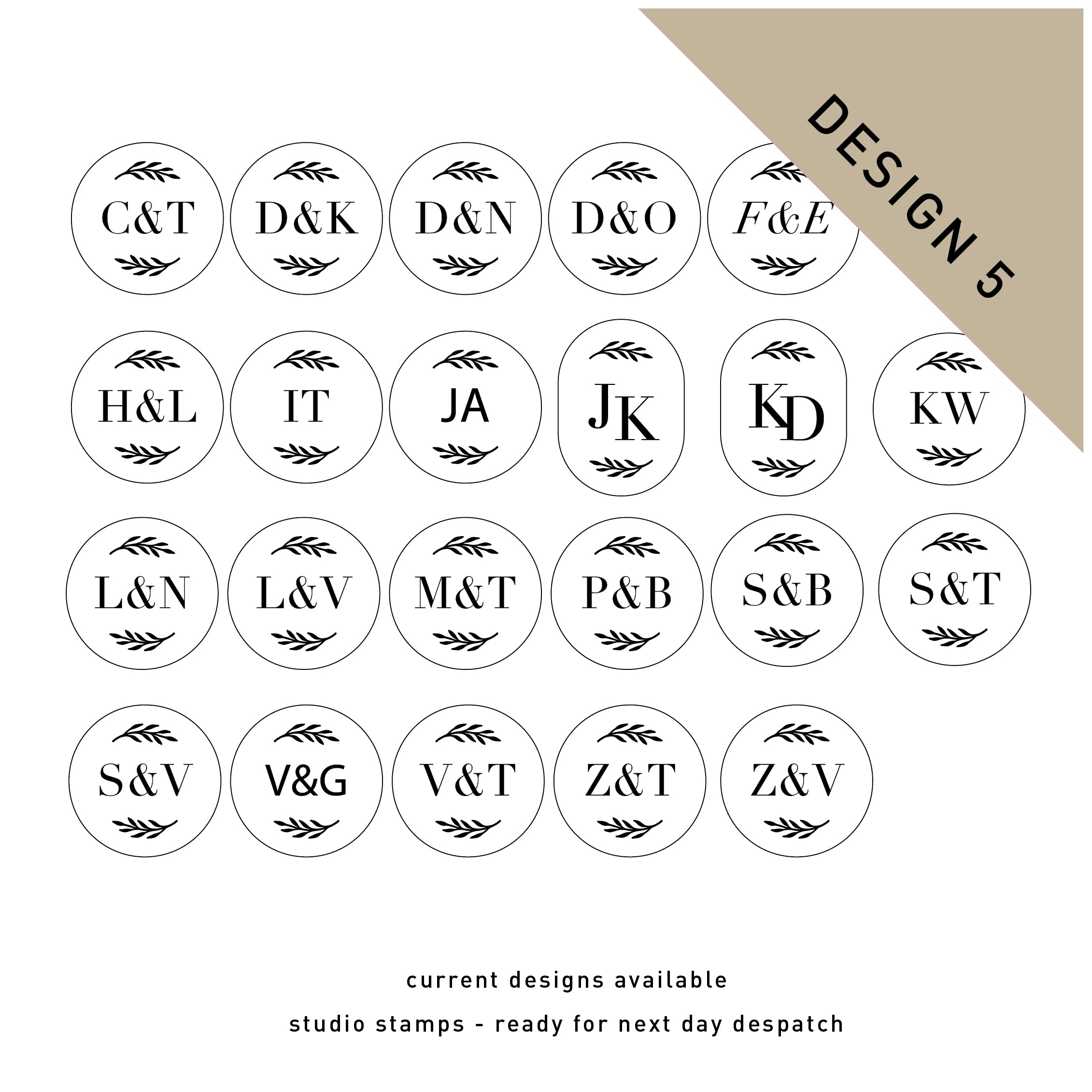 Studio Stock Custom Wax Seal Stamp  - Design 5