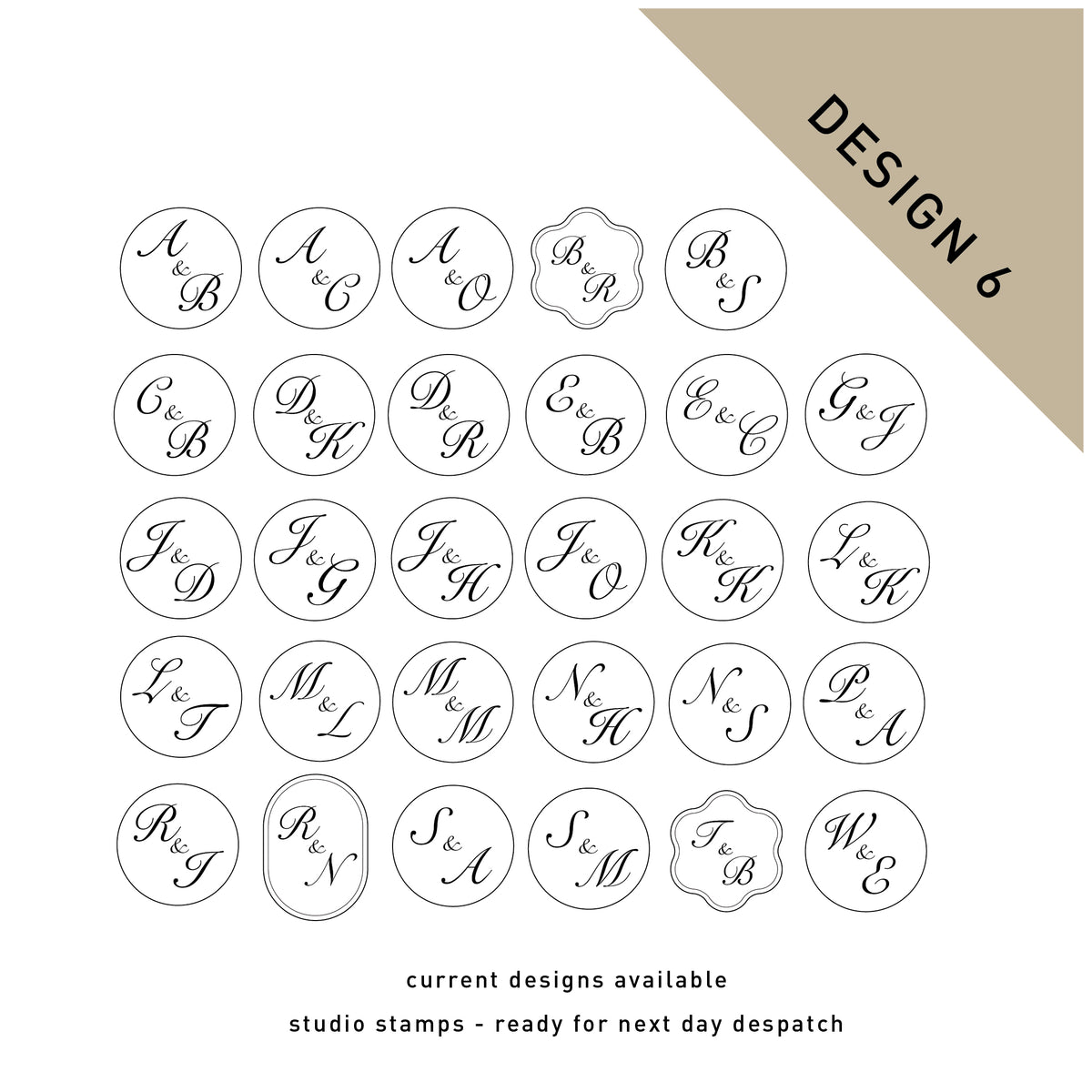 Studio Stock Custom Wax Seal Stamp  - Design 6