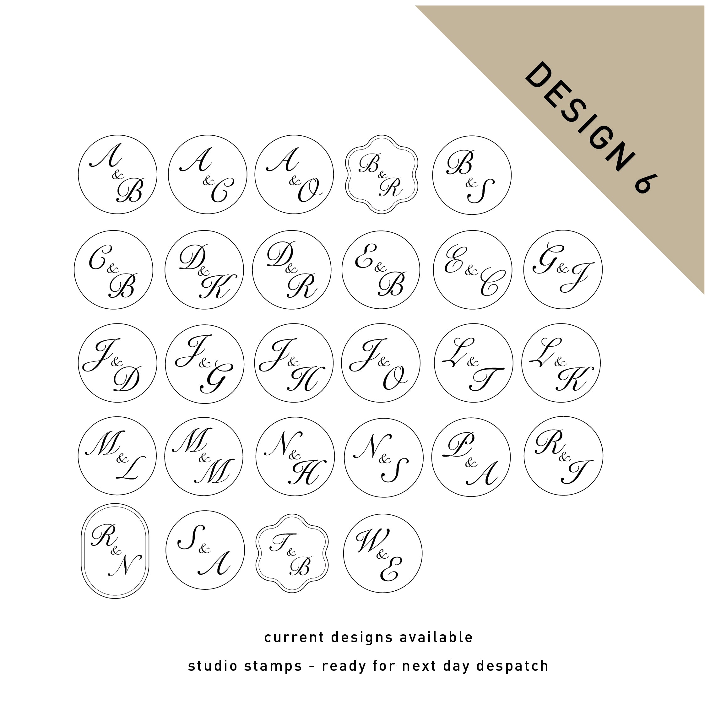 Studio Stock Custom Wax Seal Stamp  - Design 6