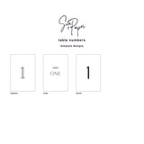 A6 Card Table Number Sets