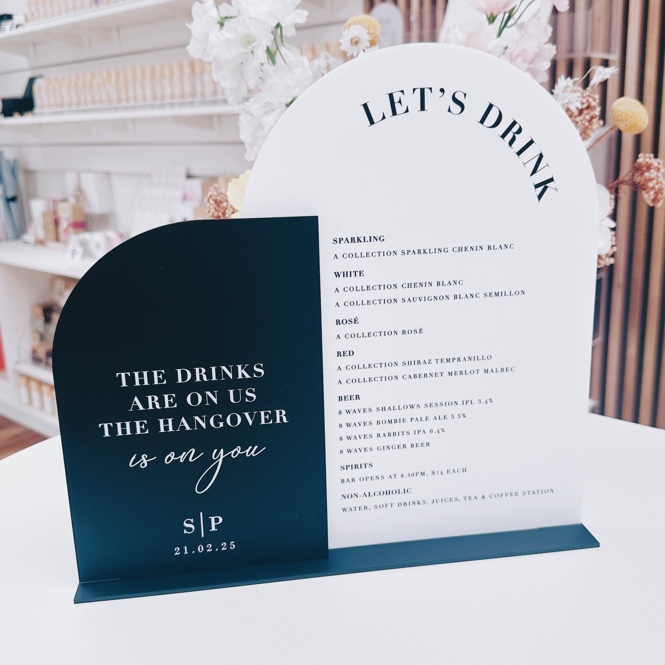 Dual Acrylic Sign - Various Sizes