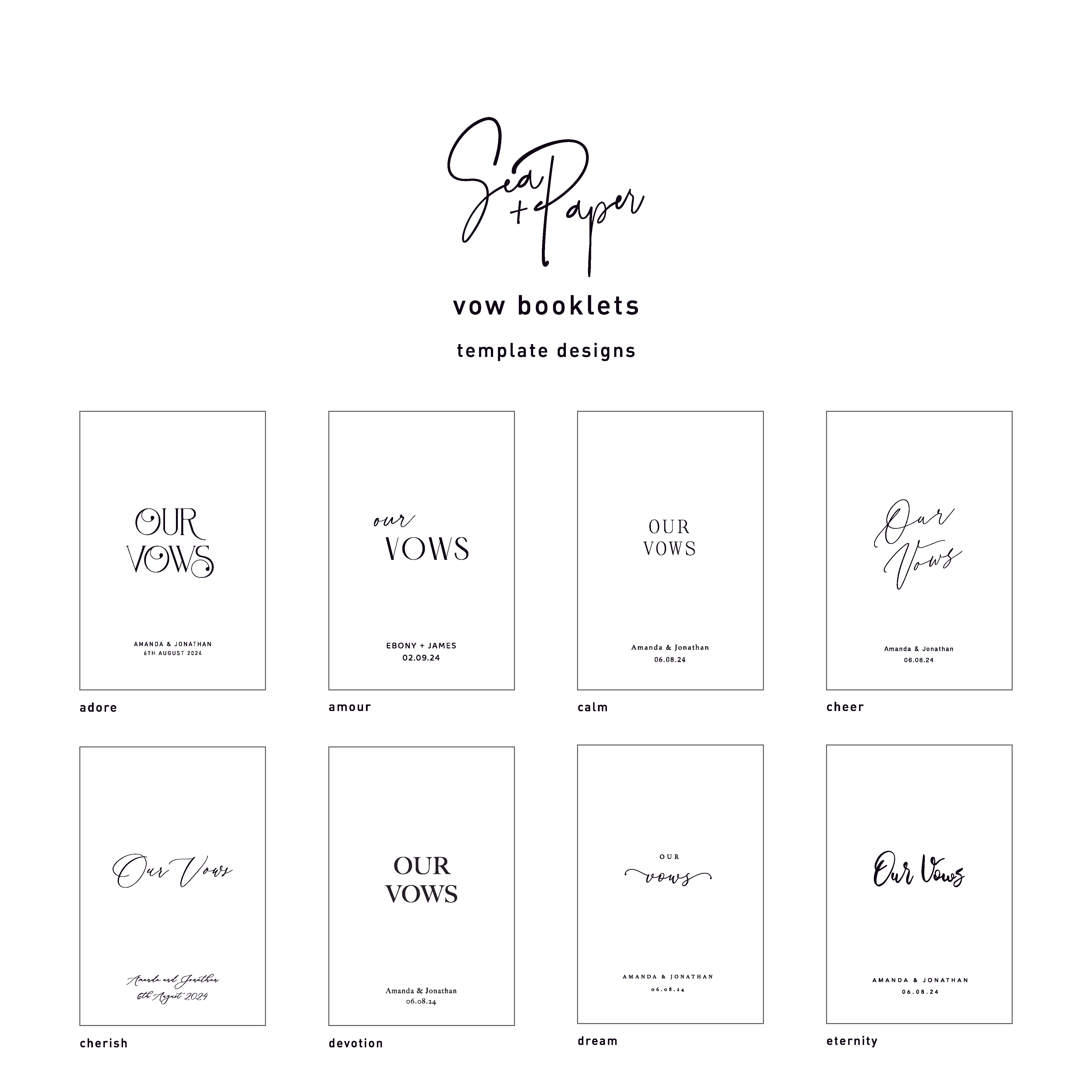 Set of Two Vow Books - White