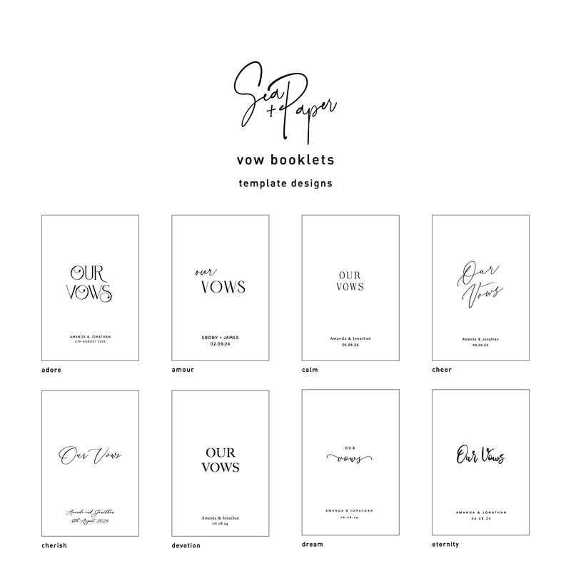 Set of Two Vow Books - White