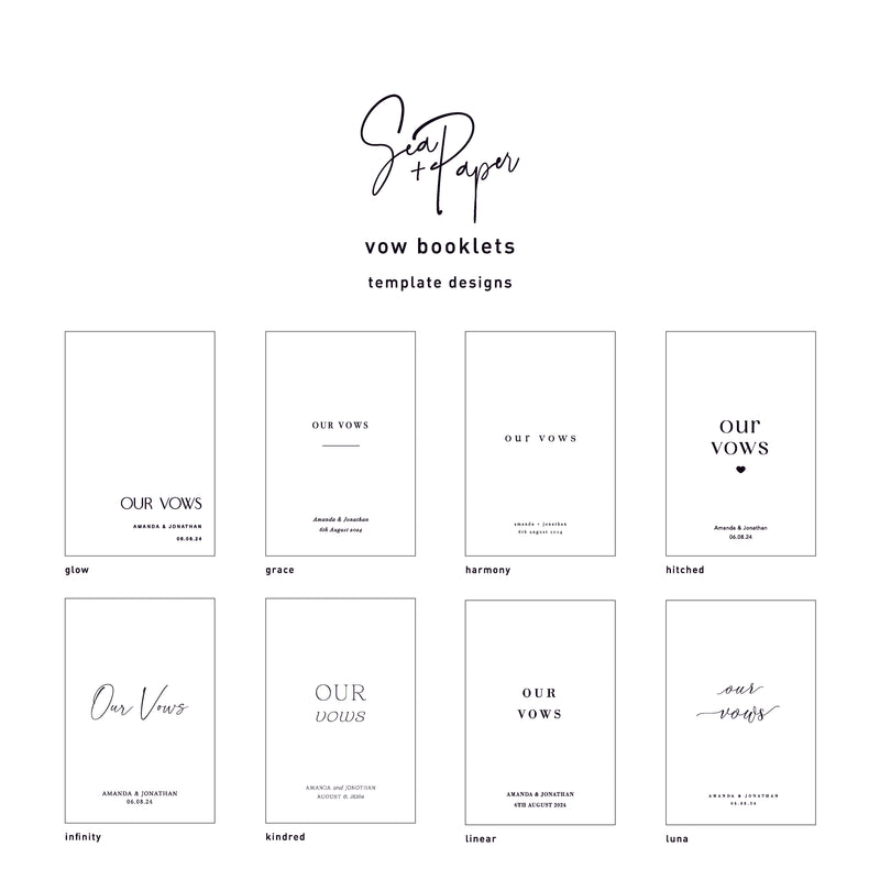 Set of Two Vow Books - Ivory