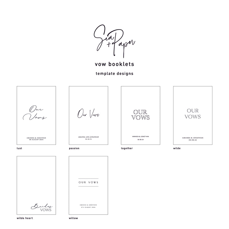 Set of Two Vow Books - White