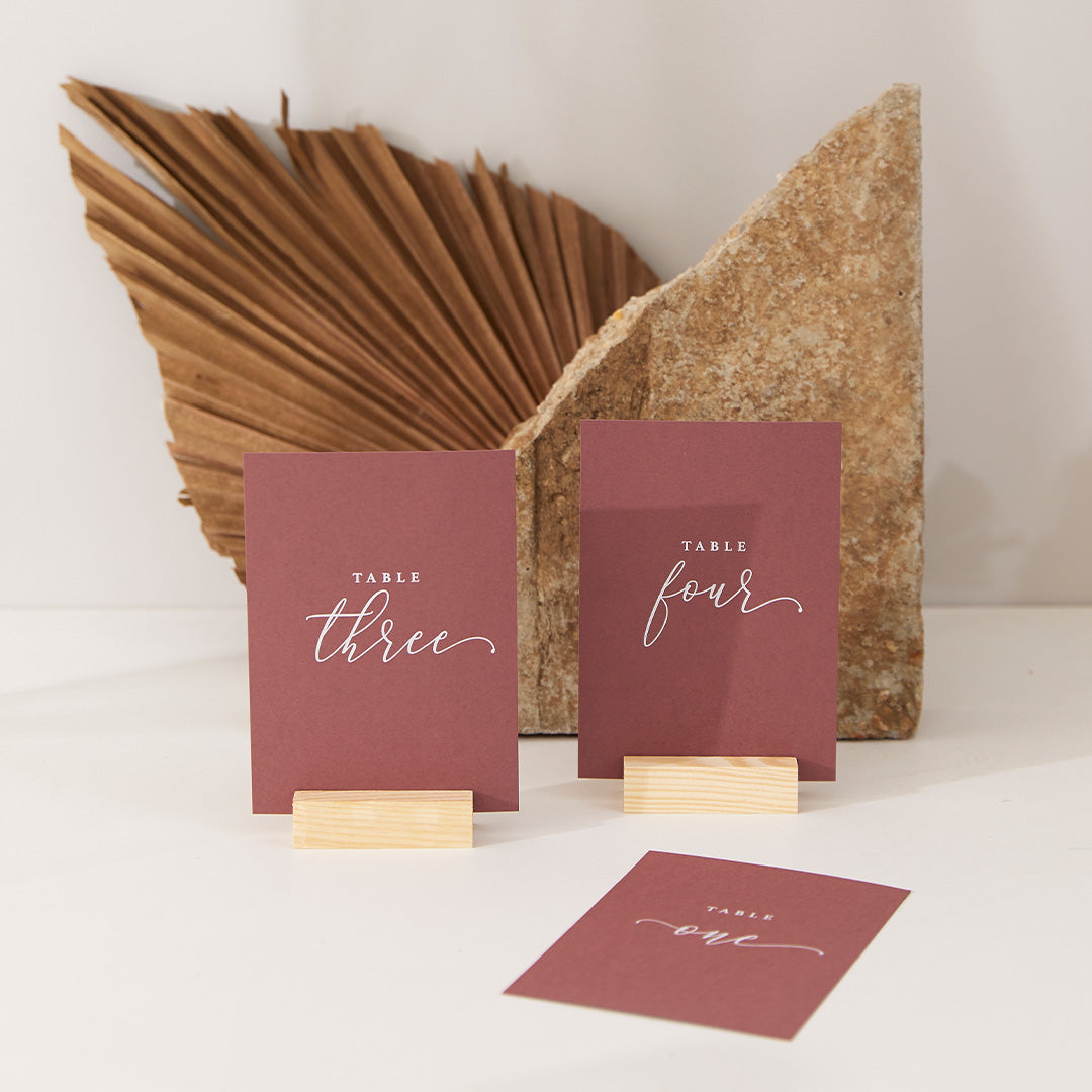 A6 Card Table Number Sets