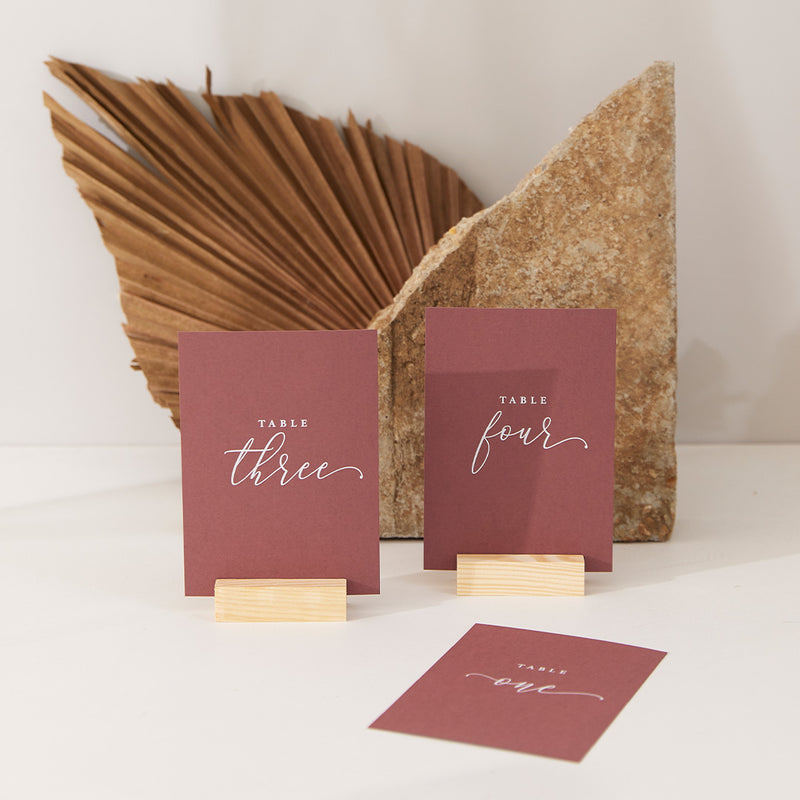 A6 Card Table Number Sets