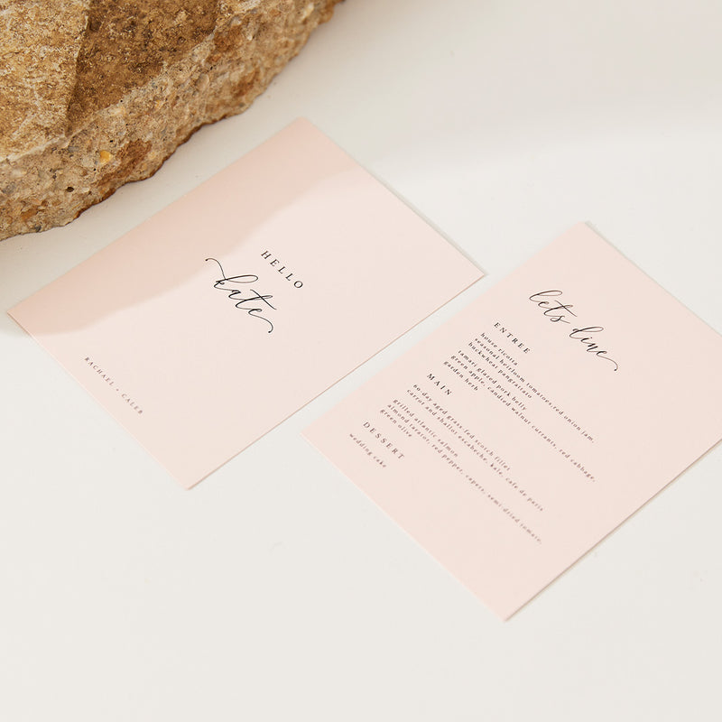 A6 Printed Menus