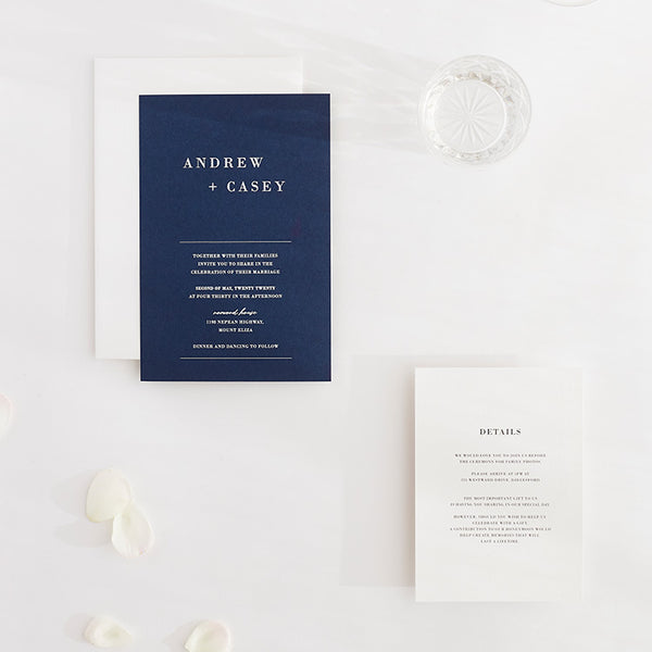 Linear - Wedding Invitation & Envelope