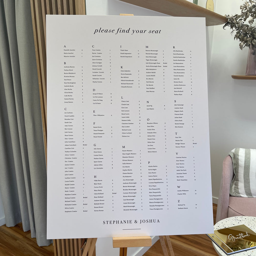 Grace Seating Chart