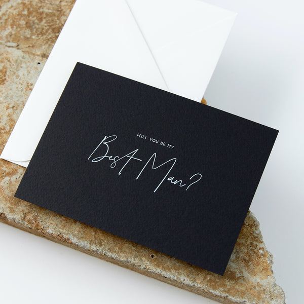 Best Man Proposal Card - Black