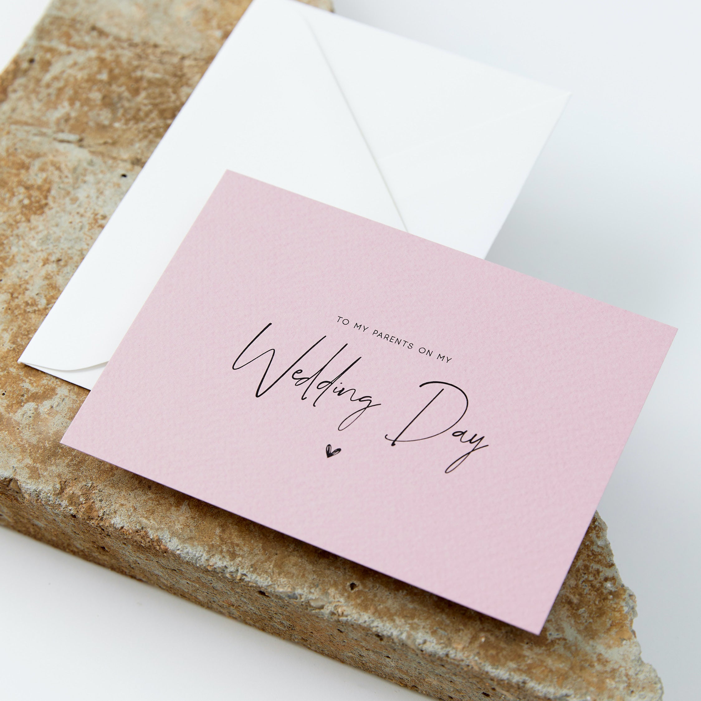 To My Parents On My Wedding Day - Textured Rose