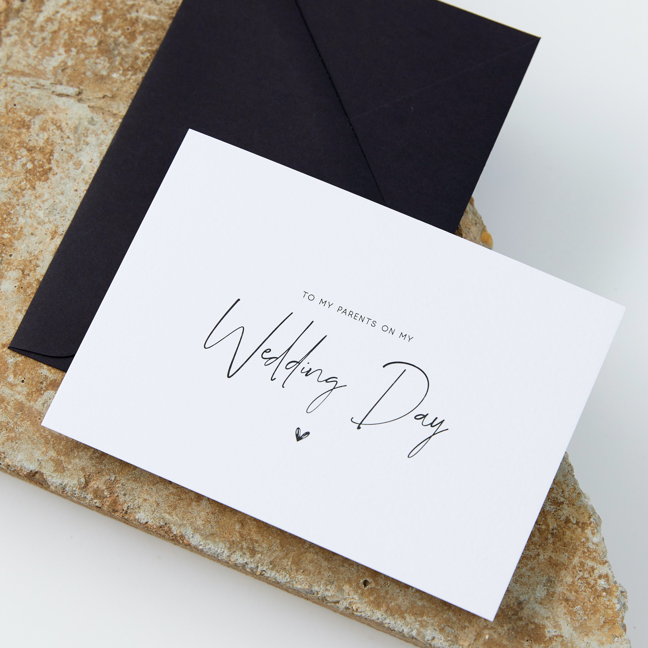 To My Parents On My Wedding Day - White