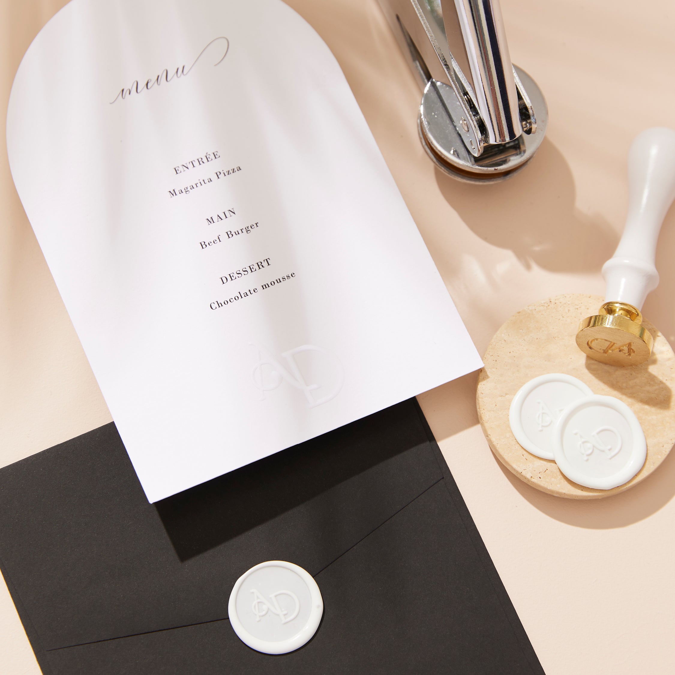 Custom Wax Seal and Embossing Stamp Impression Bundle