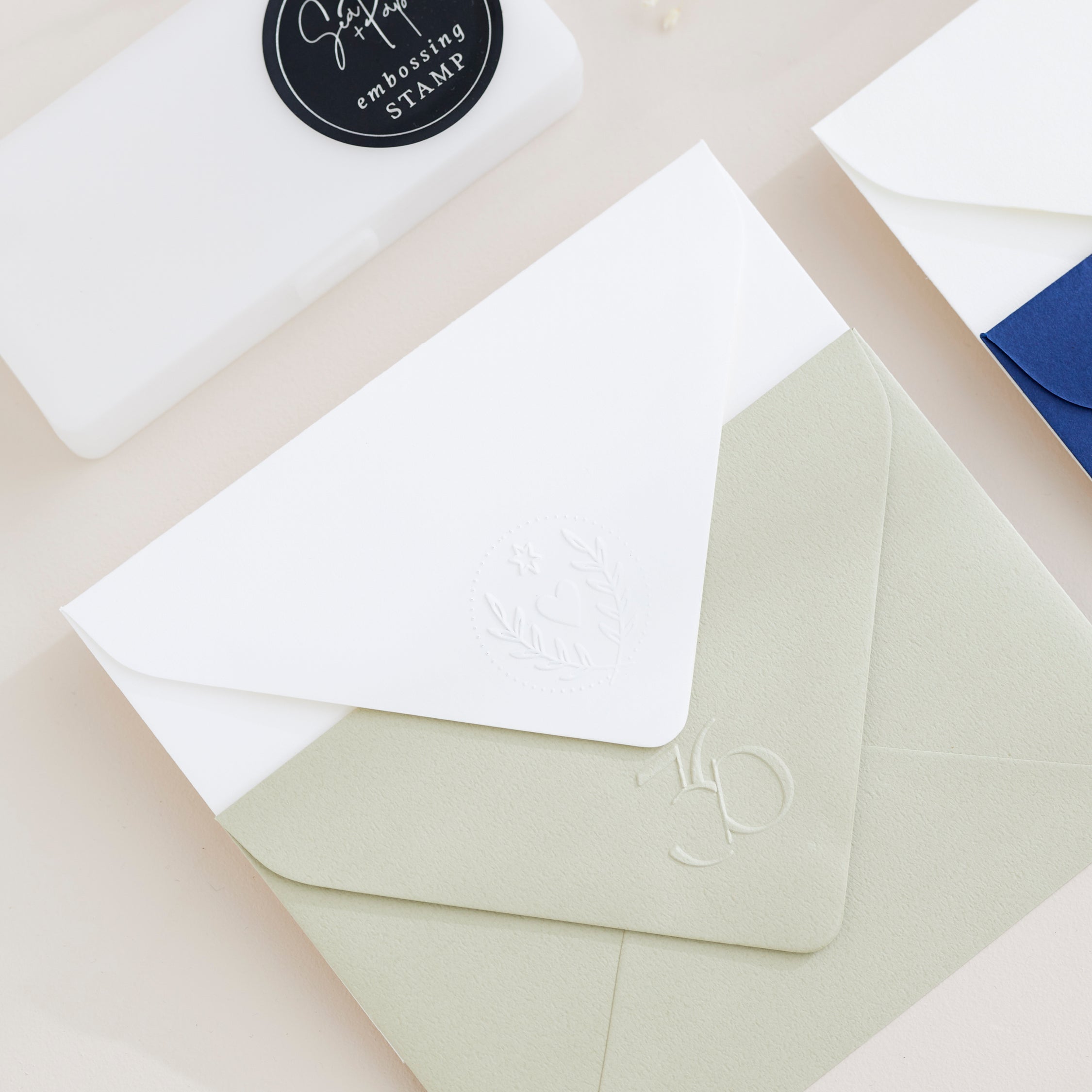 Custom or Supplied Design Embossing Stamp – Sea and Paper Creative Studio