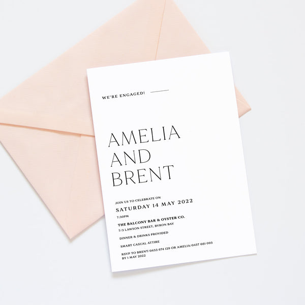 Wilde - Engagement Invitation