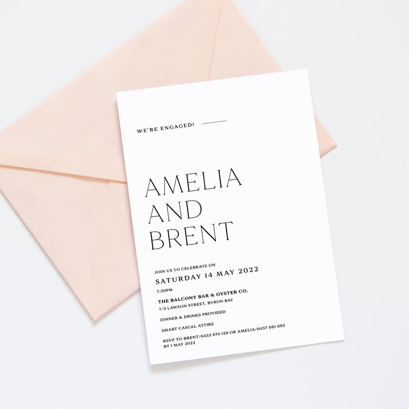 Wilde - Engagement Invitation