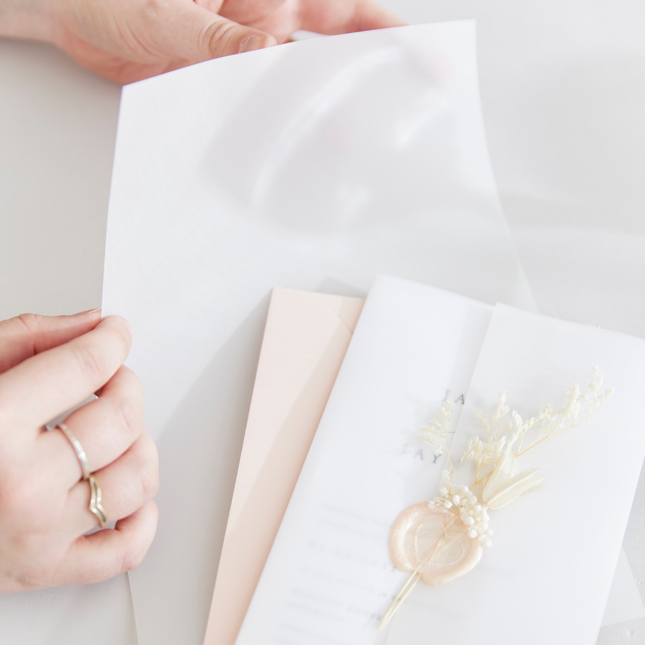 Vellum Invitation Wraps