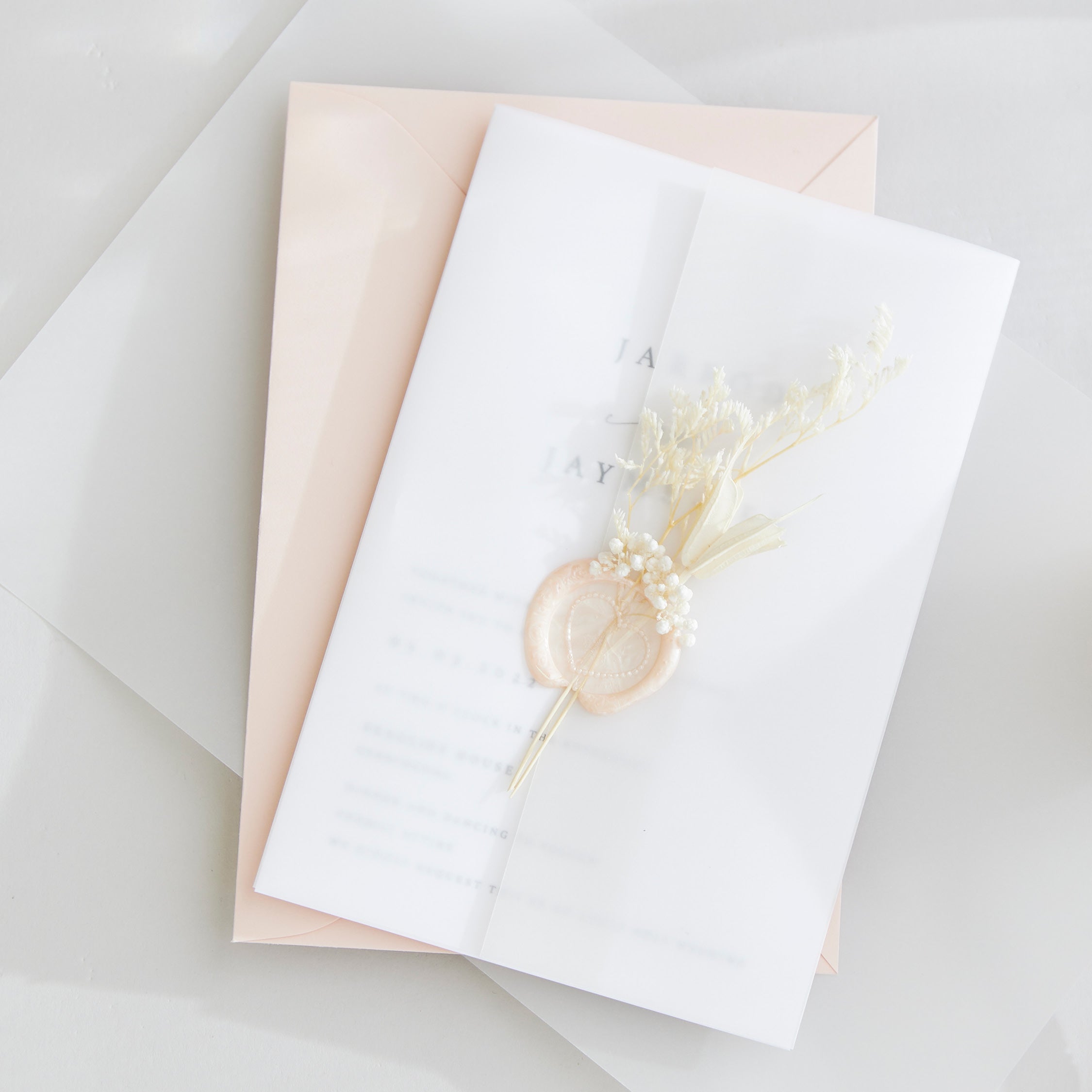 Vellum Invitation Wraps