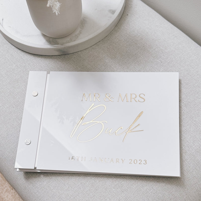 Acrylic Guestbook - Gloss White