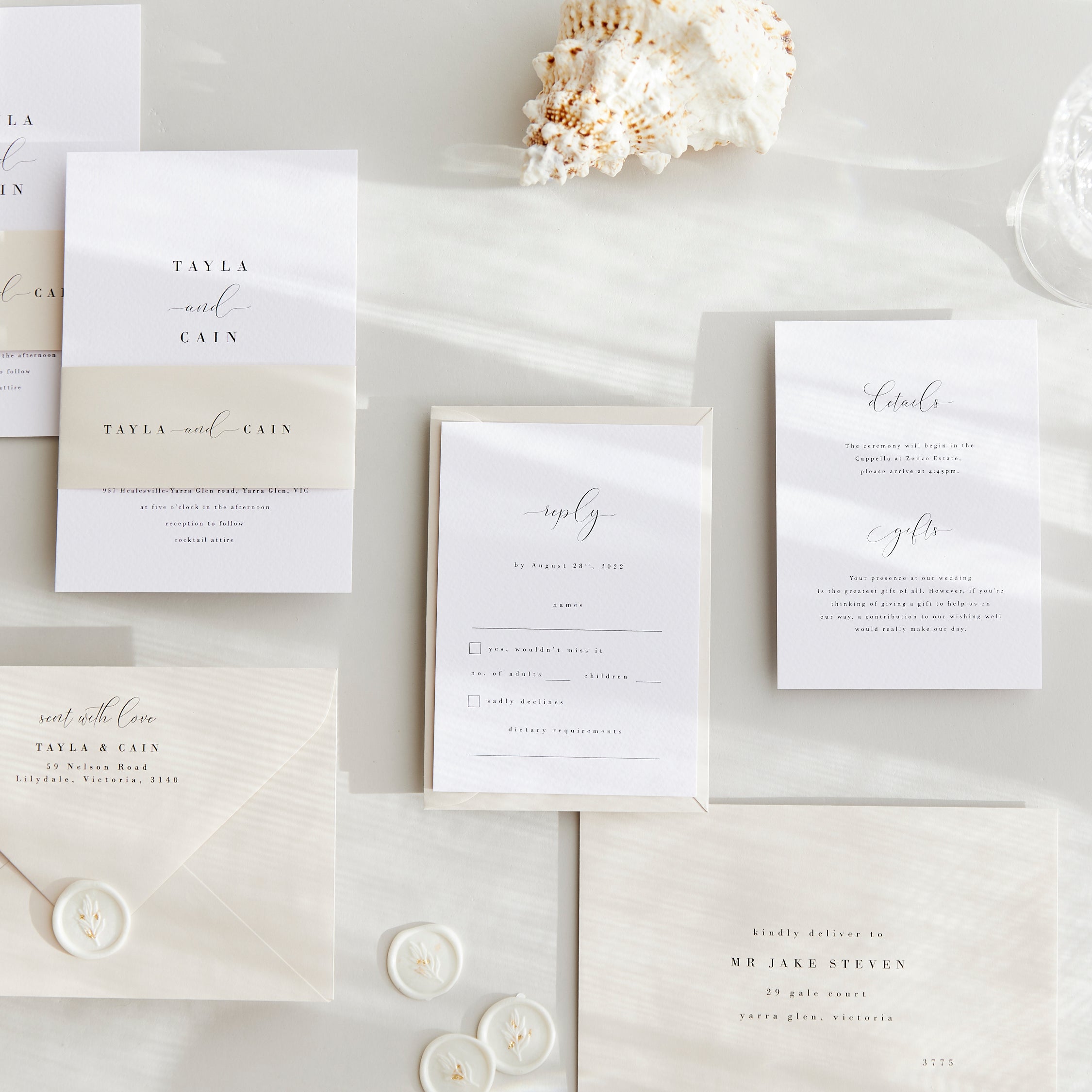 The Bellyband Invitation Set