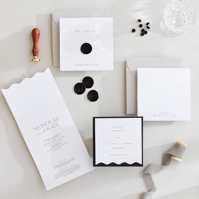 Take Me Away - Wedding Invitation Folder & Envelope
