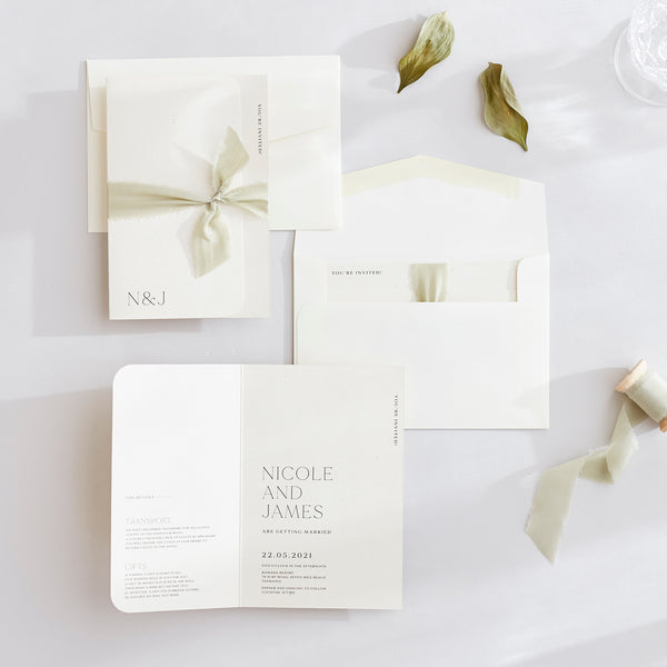 The One - Wedding Invitation Folder & Envelope