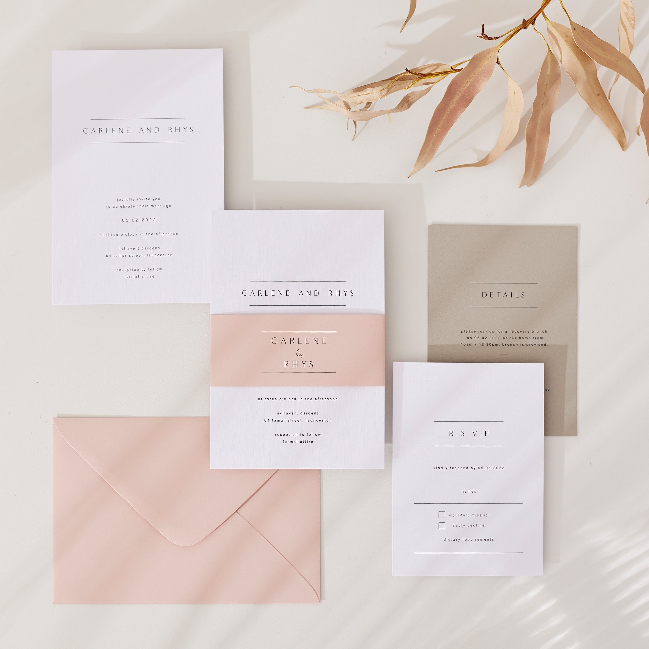 The Bellyband Invitation Set