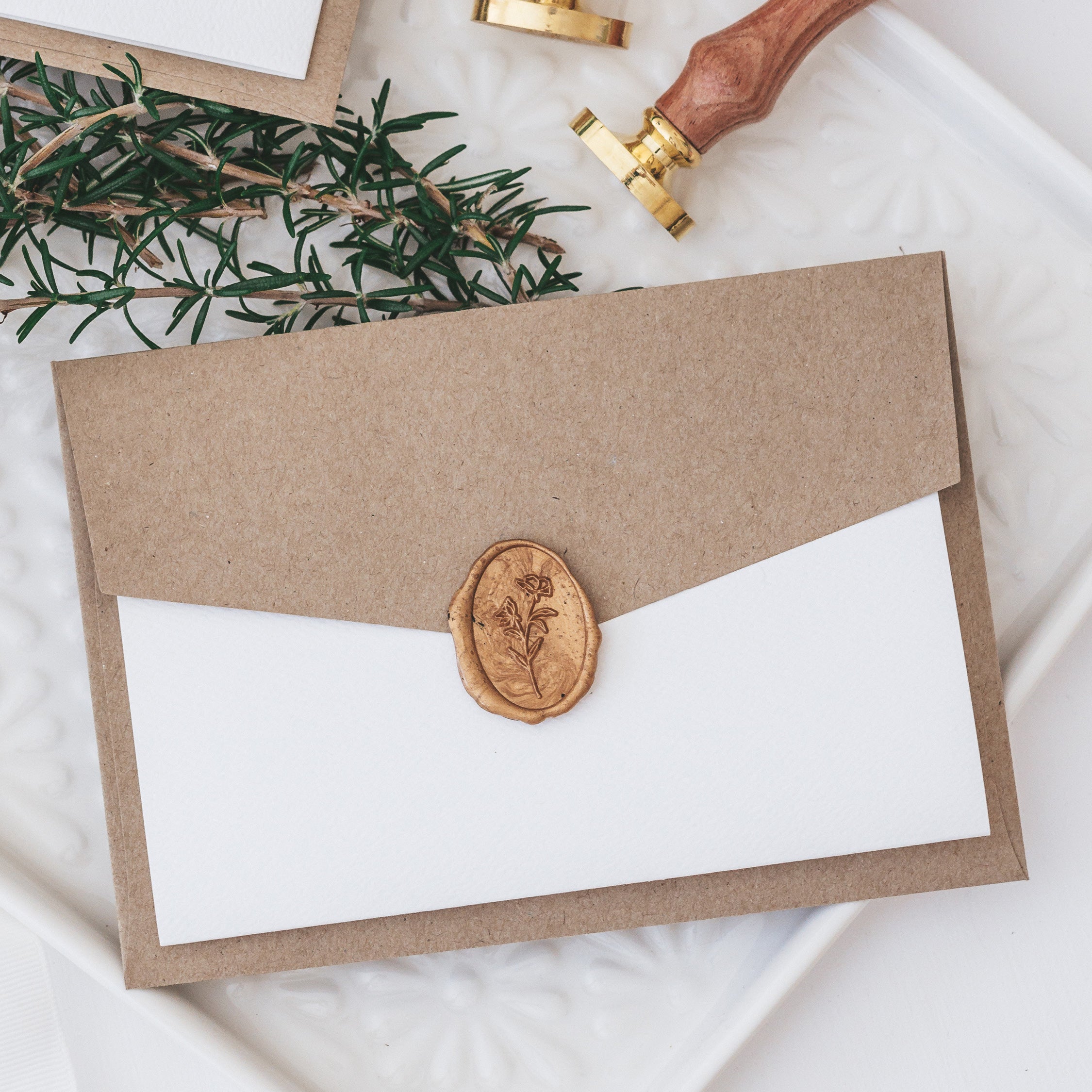 Wax Seal Stamp - Bloom Oval