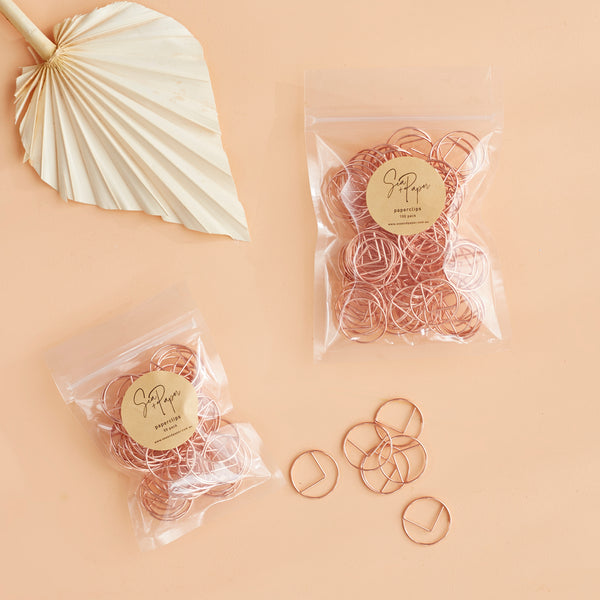 Circle Paperclips - Rose Gold
