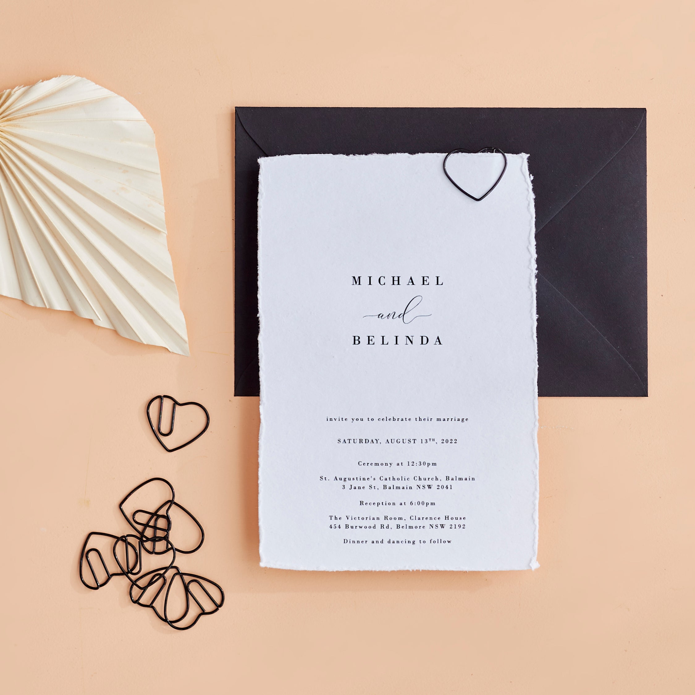 Heart Paperclips - Black