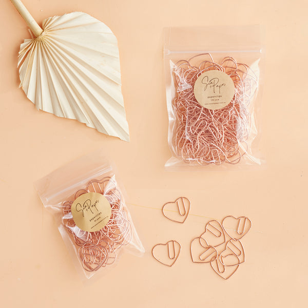 Heart Paperclips - Rose Gold