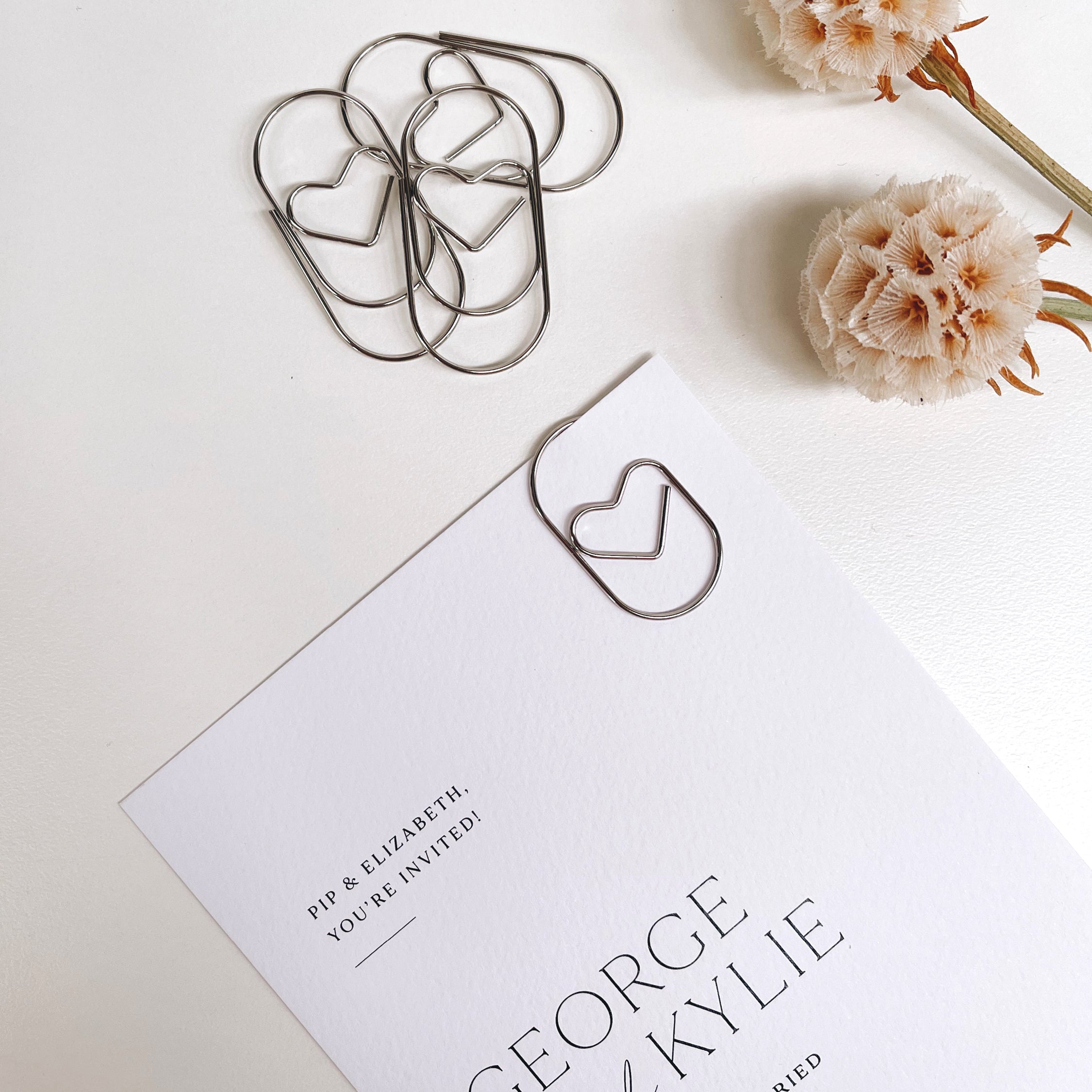 Large Oval Heart Paperclips - Gunmetal – Sea and Paper Creative Studio