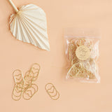 Large Oval Heart Paperclips - Gold