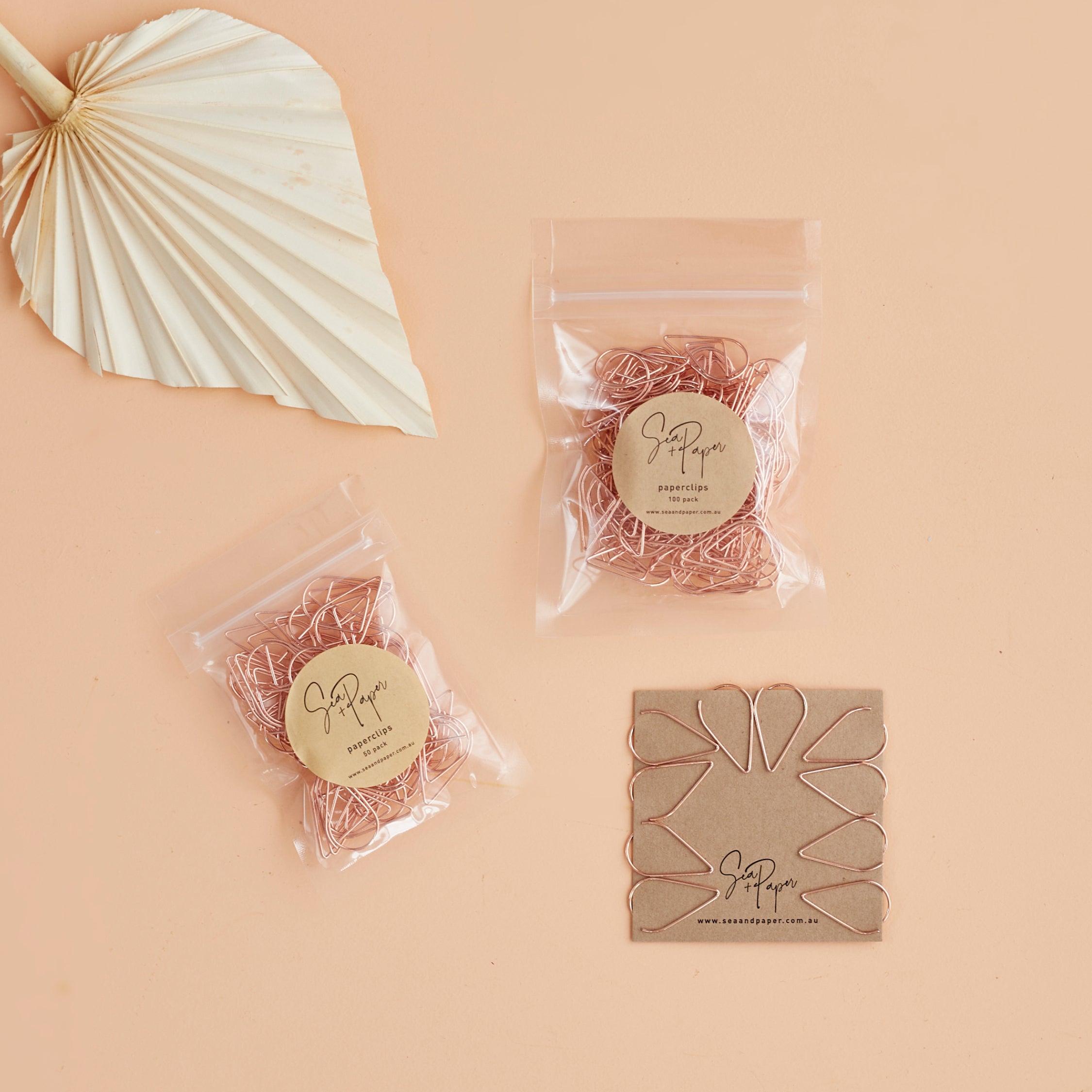 Teardrop Paperclips - Rose Gold