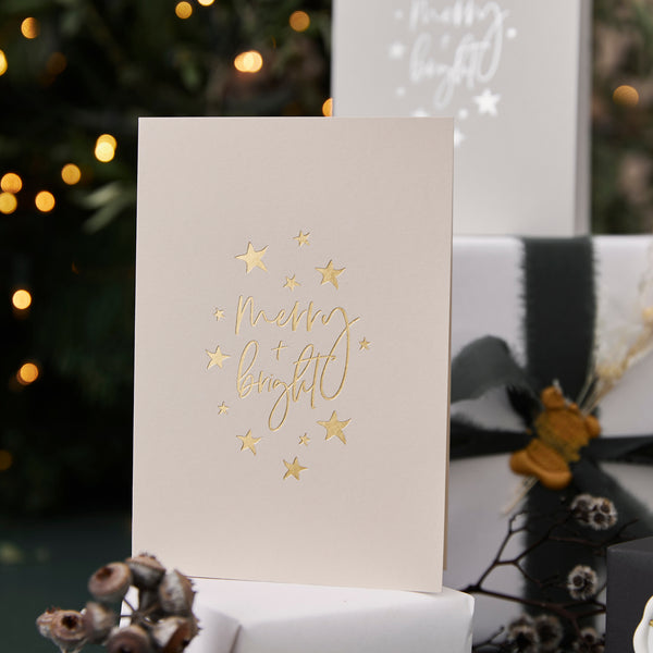 Christmas Card & Wax Seal - Beige