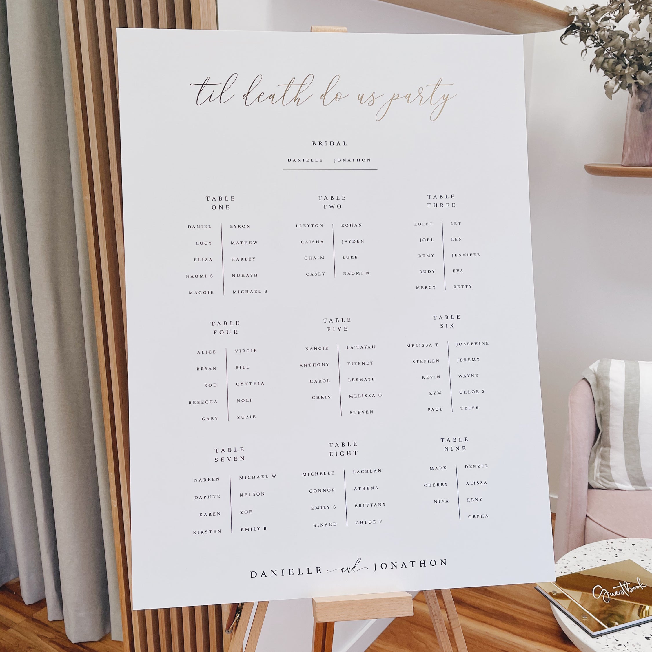 Dream - Seating Chart