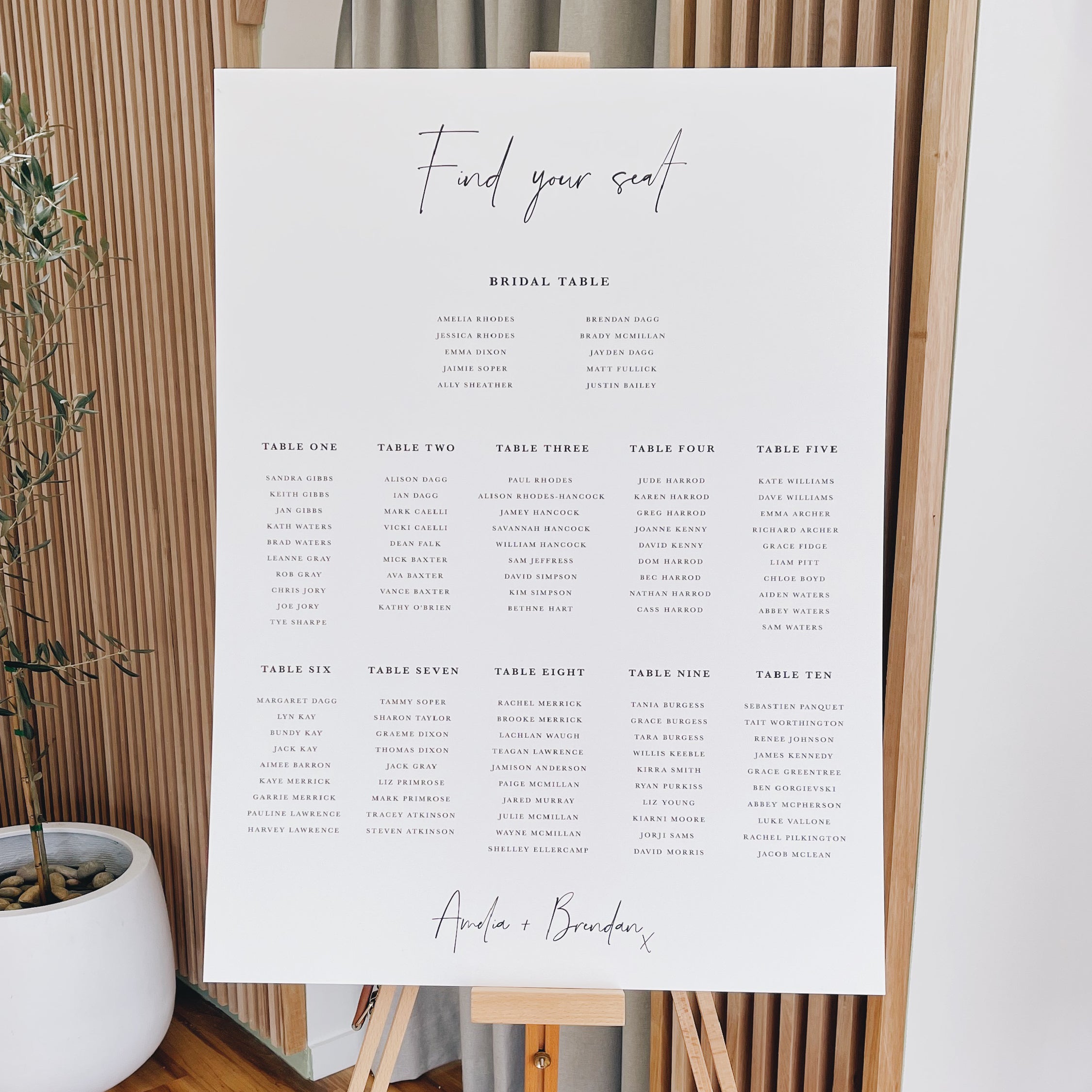 Passion - Seating Chart