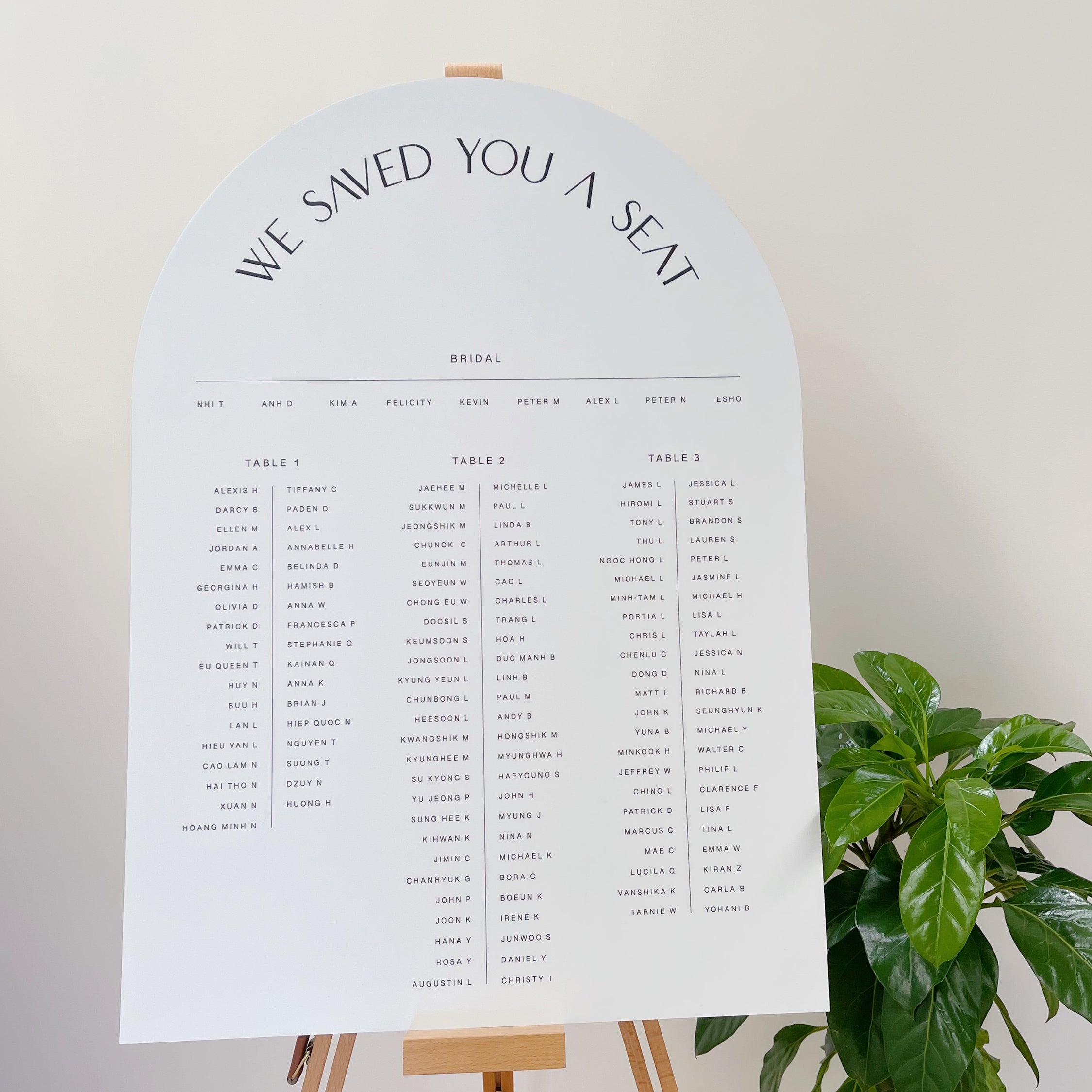 Glow - Seating Chart