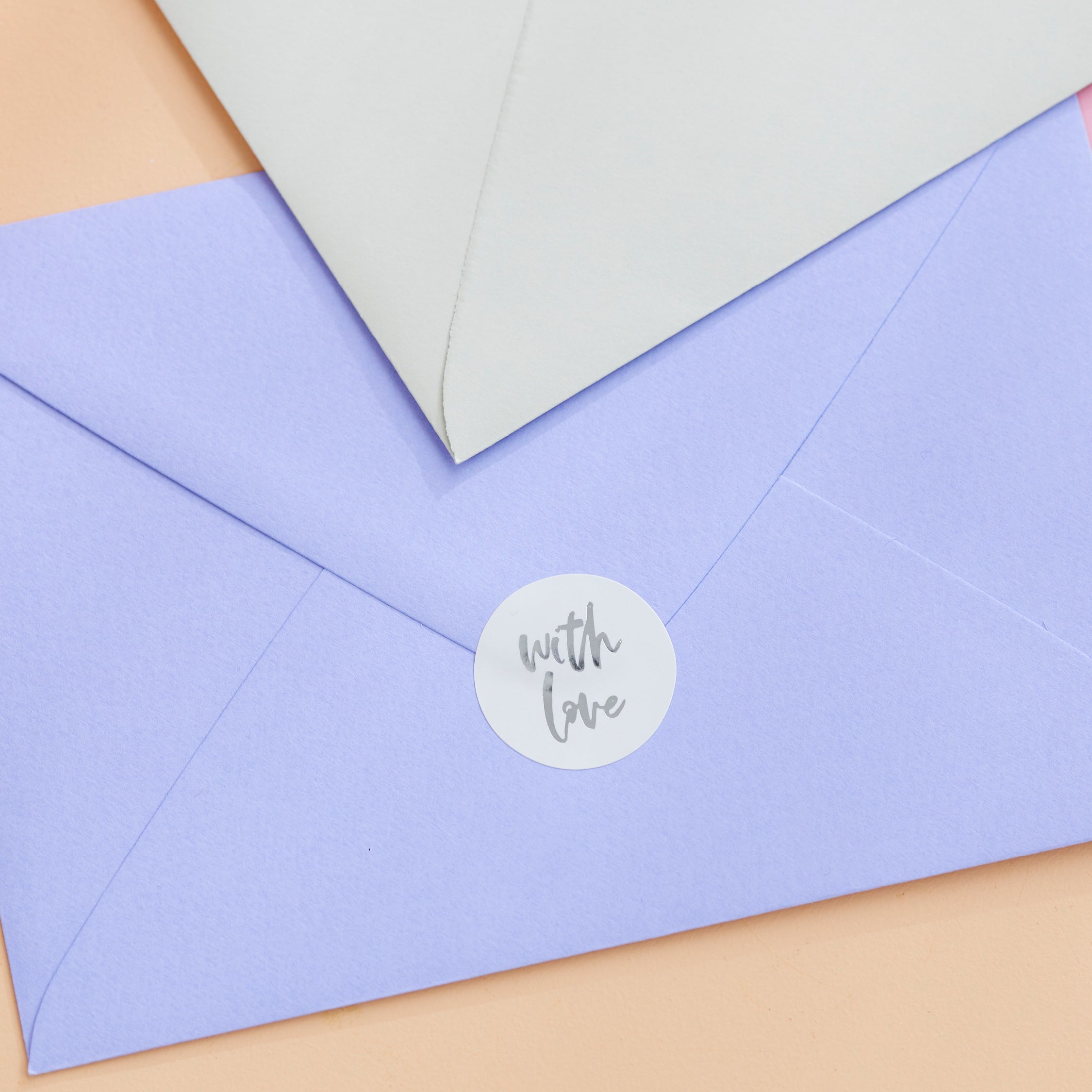 Sticker Seals - With Love Foil Circles